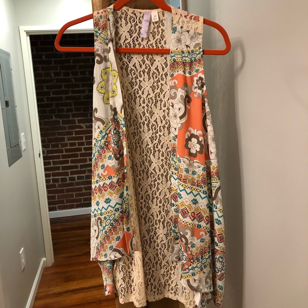 Francesca’s Colorful Lace Vest